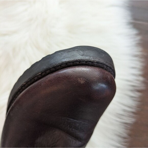 Frye Veronica Short Moto Boots Size 7.5 Dark Brown Leather Ankle Calf Booties - Picture 8 of 13